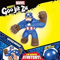 Vista 4 de Heroes of Goo Jit Zu - Paquete de héroes con licencia de Marvel, Capitán América, multicolor (41057)