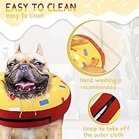 Vista 5 de Supet Collar de Cono Inflable para Perro Alternativa Después de la Cirugía, Collar de Cuello de Dona para Perro de Recuperación Collar E, Collar