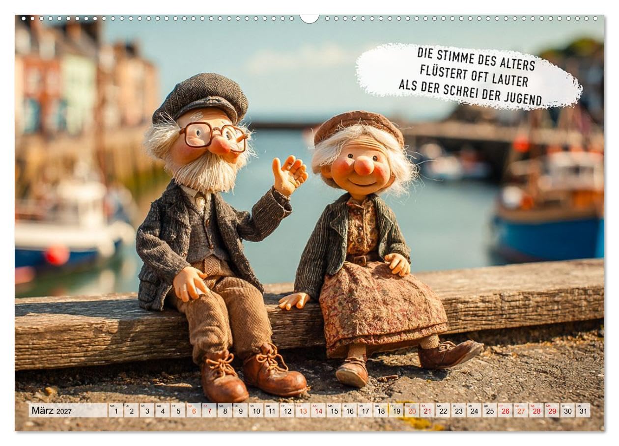 Oma und Opa - Sprüche über das Alter (Wandkalender 2027 DIN A2 quer), CALVENDO Monatskalender: Ein Kalender voller humorvoller Sprüche über das Älterwerden und das Leben. (CALVENDO Menschen)