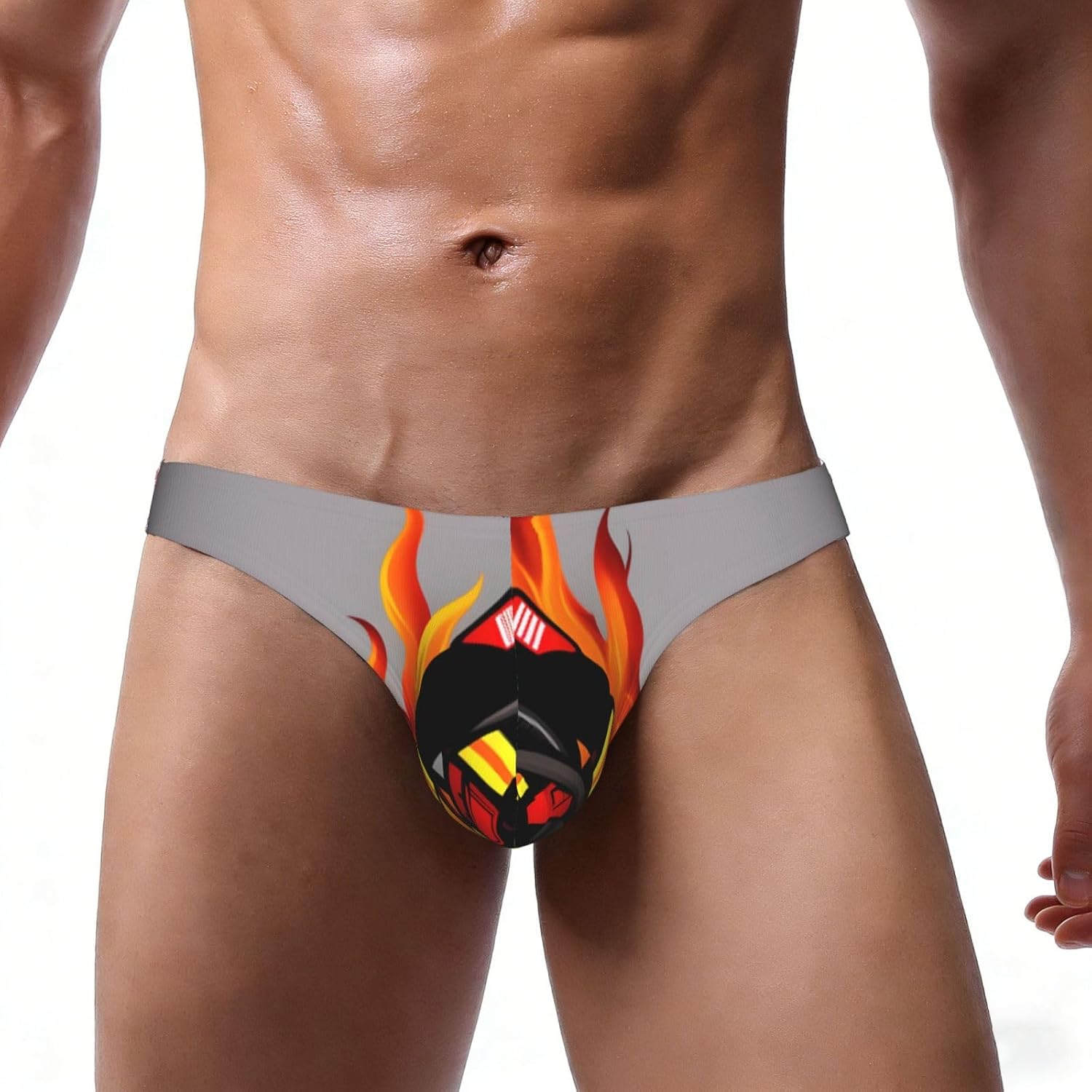 Firefighter Fireman Print Briefs For Men Low Rise Mens Underwear With Pouch Cozy Stretch Mens Bikini Briefs S To 4xl