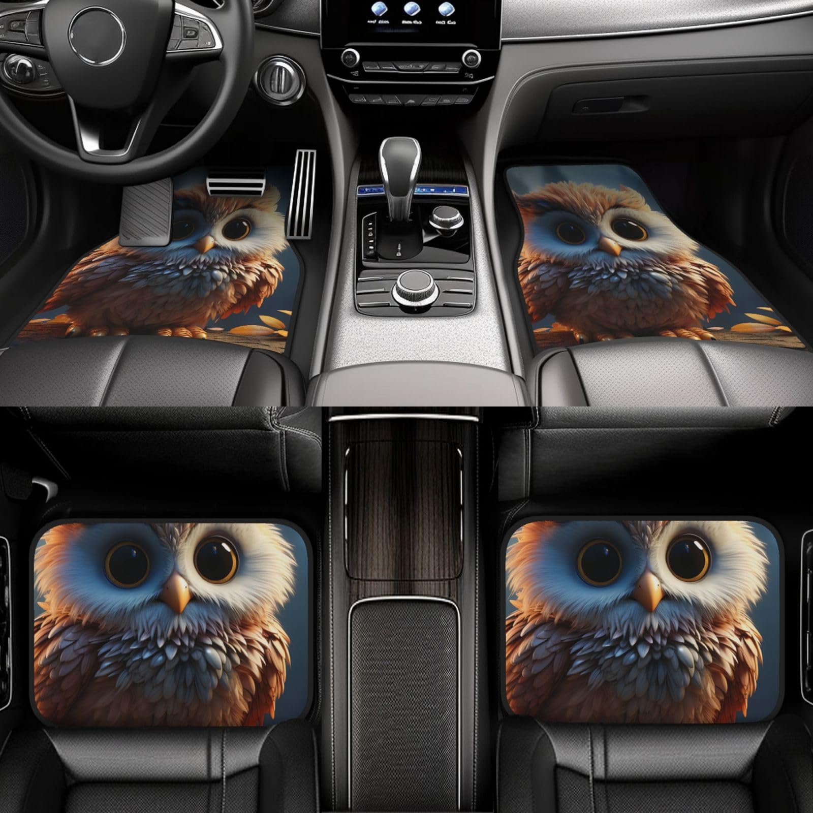 Tapis de sol de voiture imperméable avec talonnette