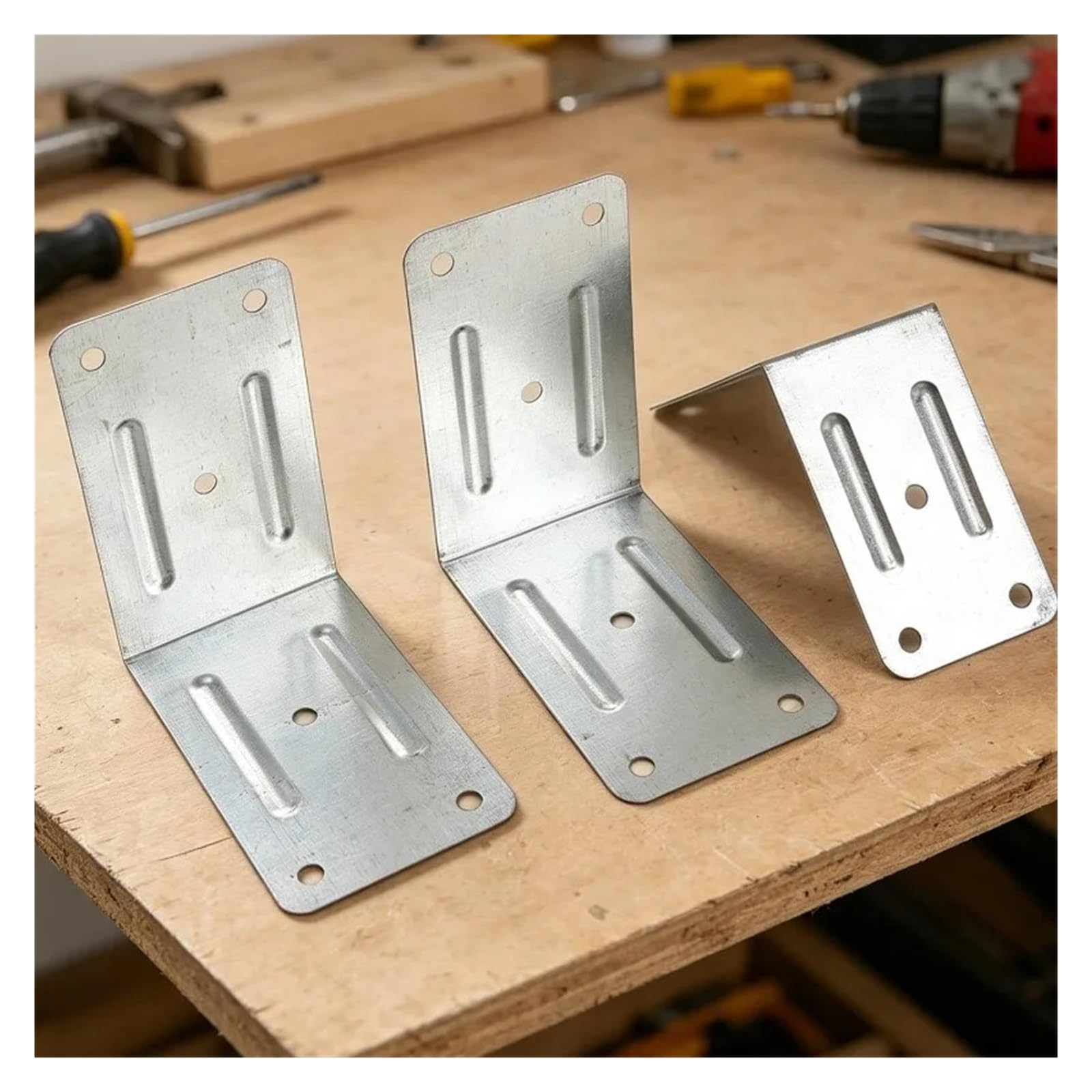 Staffe a L, compatibili con armadietti in legno