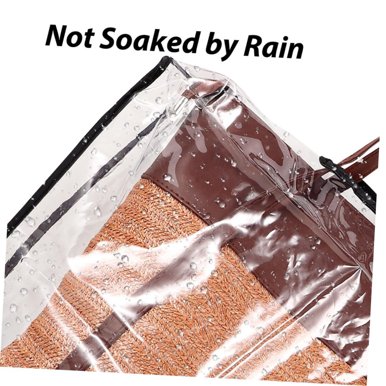 Funda Transparente para Lluvia de Bolso PVC 2 Piezas Cuadrada | 42 X 33x12cm, para Viajes y Senderismo, Superficie Lisa Diseño Práctico