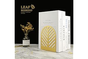 QiMing Leaf Gold Bookends: Elevate Your Library Aesthetic