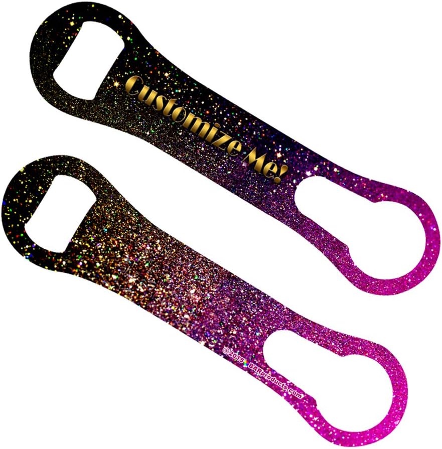 ADD YOUR NAME V-ROD® Bottle Opener – Glitter - PinkBlack