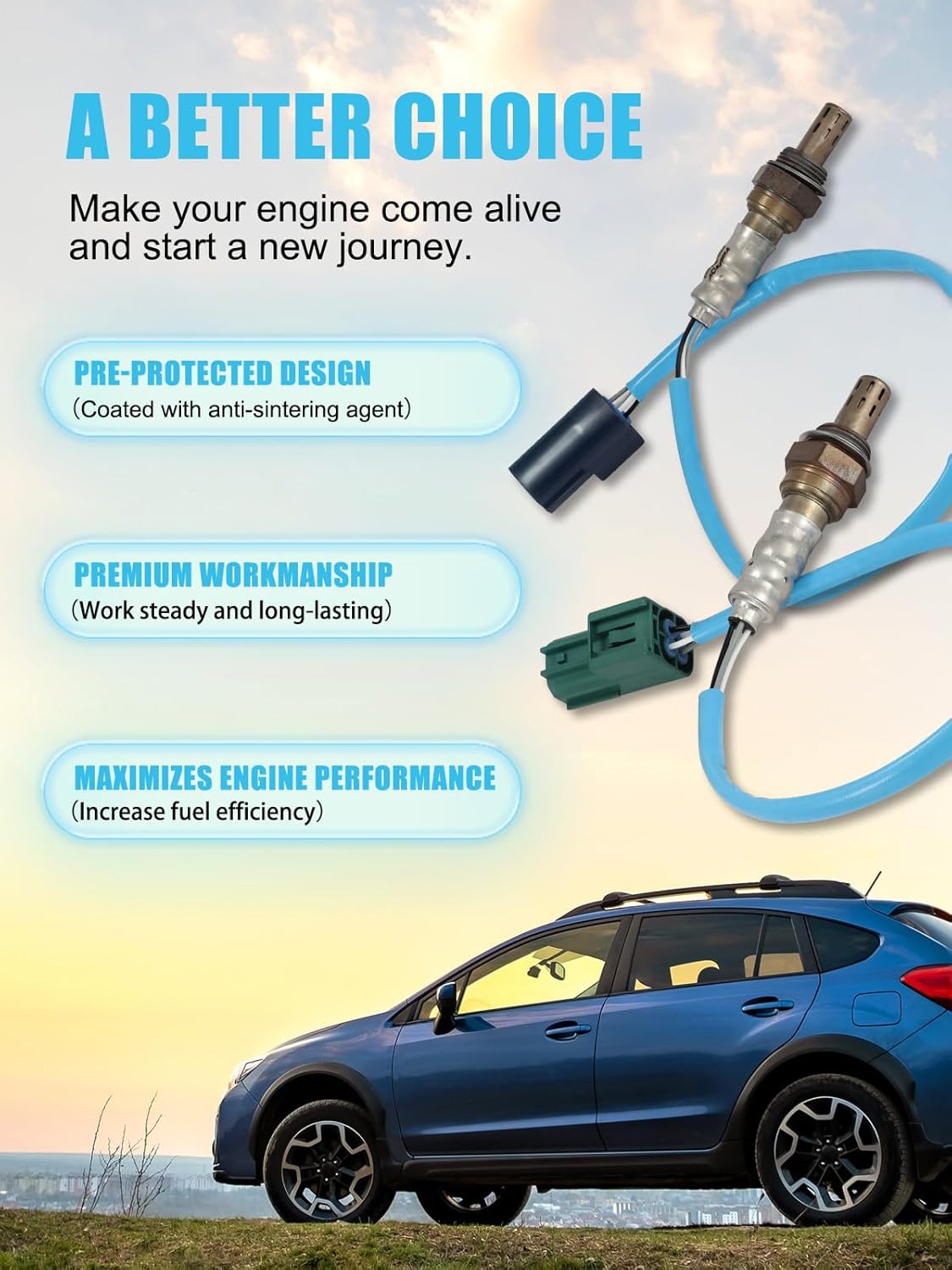 TAUTOY 2PCS 250-24403 250-24448 O2 Oxygen Sensor Upstream Downstream (3.5L 4.5L) for Infiniti FX35 G35 03-06,FX45 03-08,M35 06,M45 03-10,for Nissan 350Z 03-06,Altima 05-06,Maxima 04-07,226A1AR210