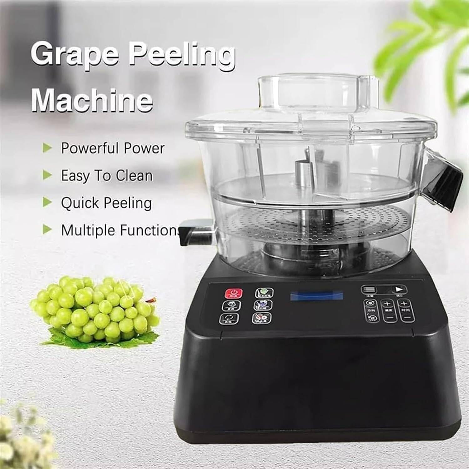 Pelador eléctrico de frutas y verduras, máquina automática giratoria para uvas, tomates cherry, cocina y uso doméstico