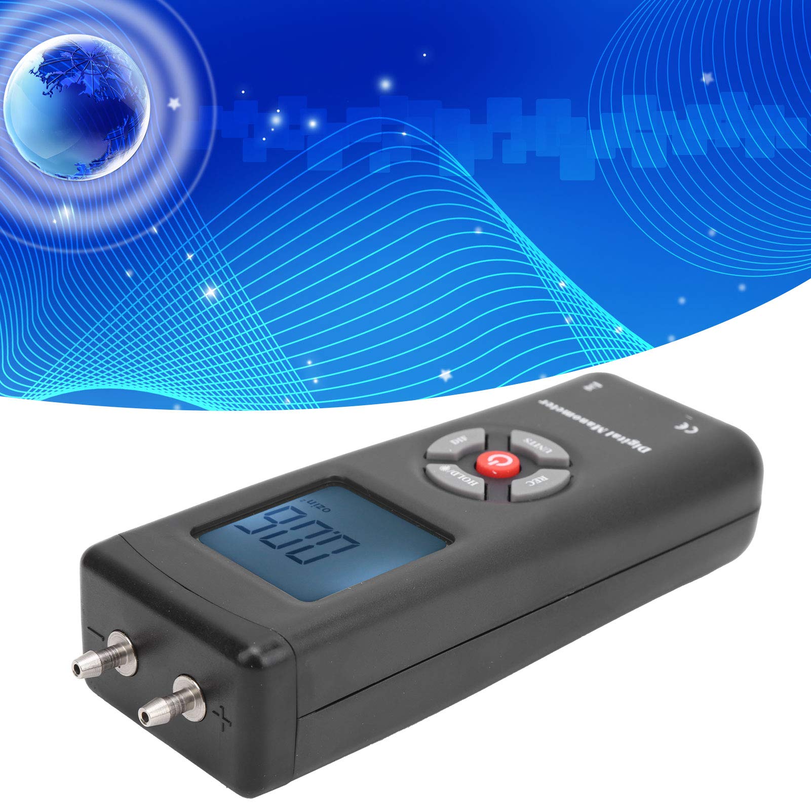 TL101 Strumento del Tester di Pressione Differenziale del Misuratore di Pressione Manometro Digitale