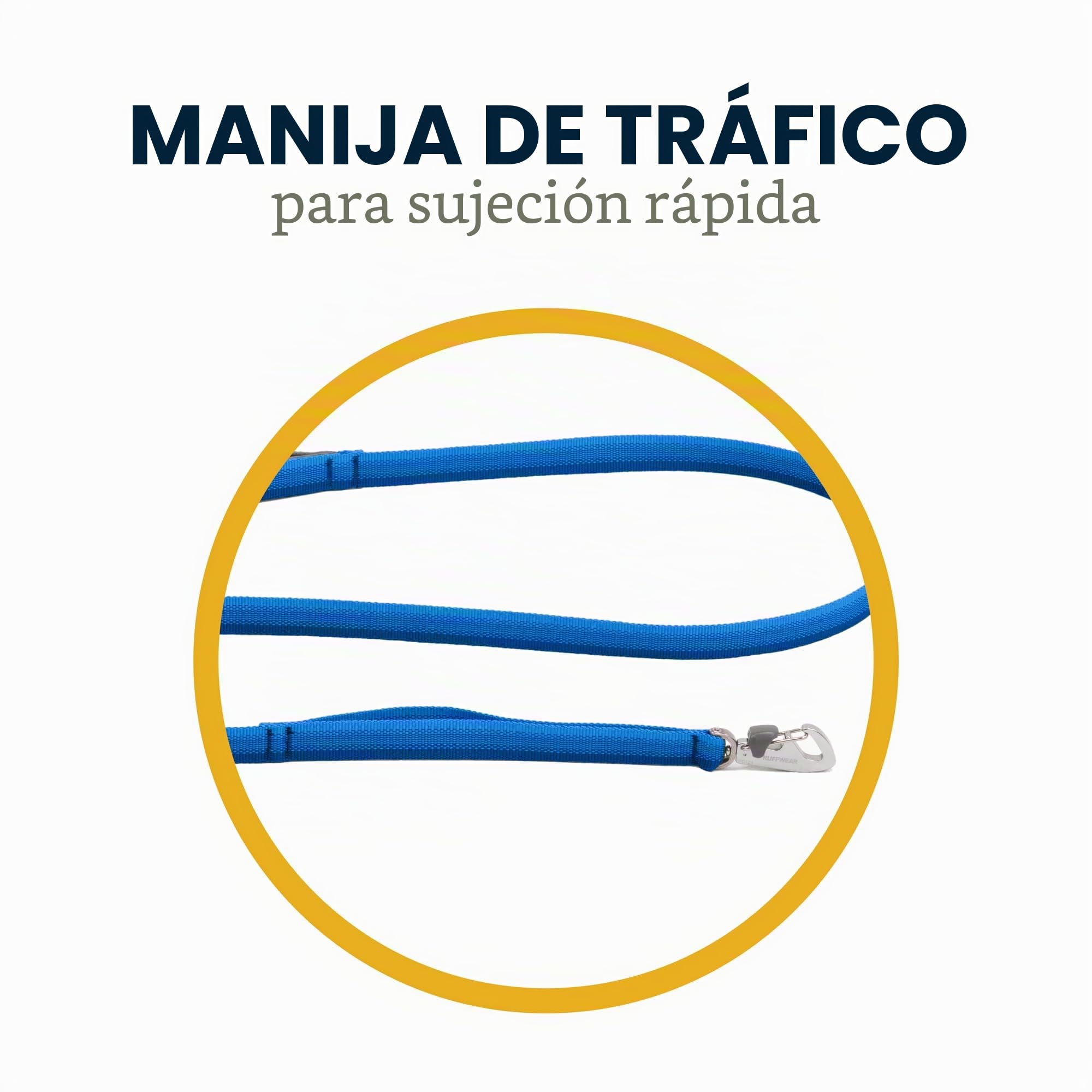 RUFFWEAR Correa de Perro, Front Range Leash, Ligera y Duradera, 1,5 m con manija Acolchada y Clip Crux Giratorio Seguro, Correa Tubelok compacta y aerodinámica, Coastal Fade