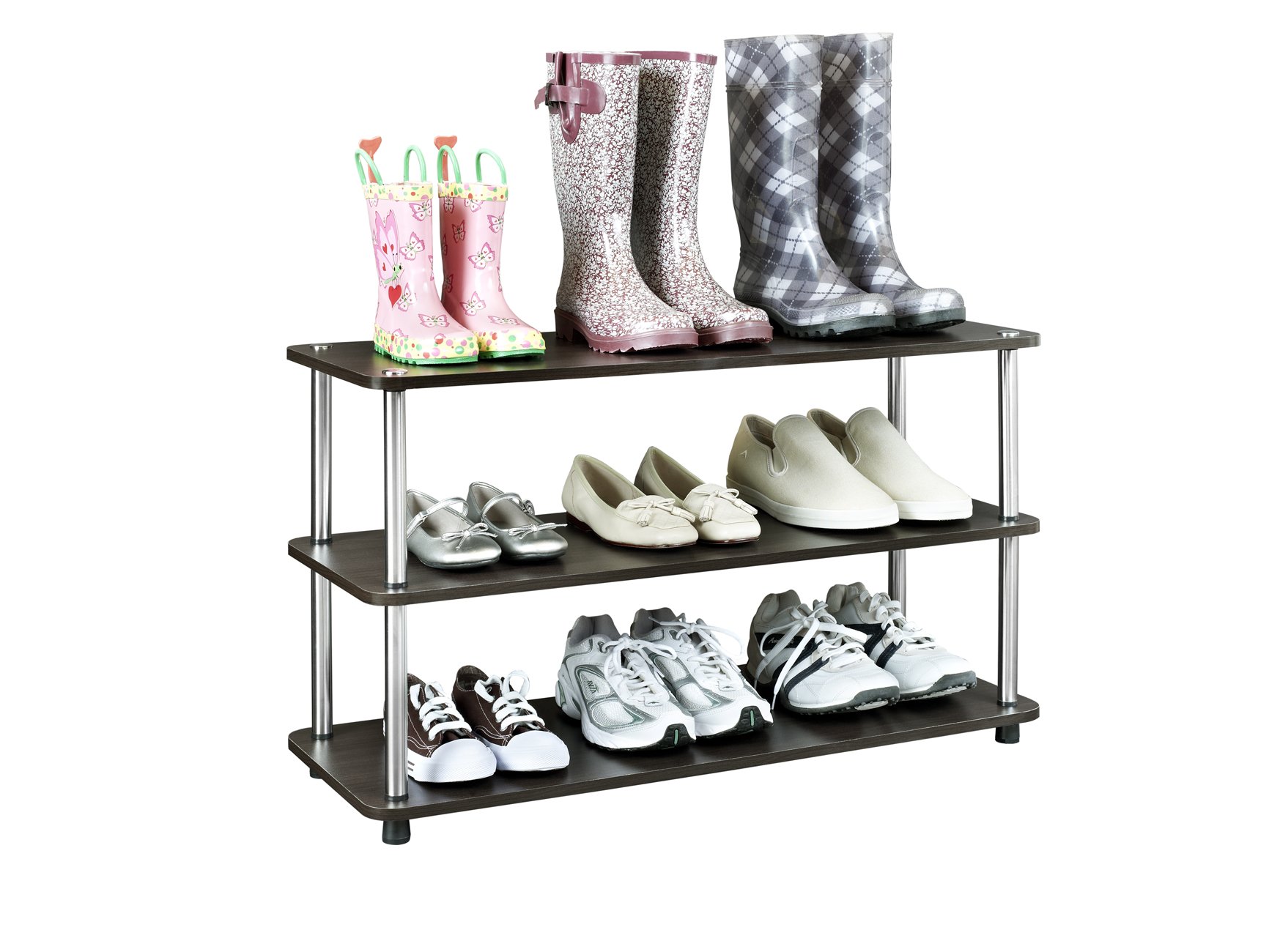Organiseur à chaussures 3 niveaux ClosetMaid 5063 marron : stop au désordre au sol