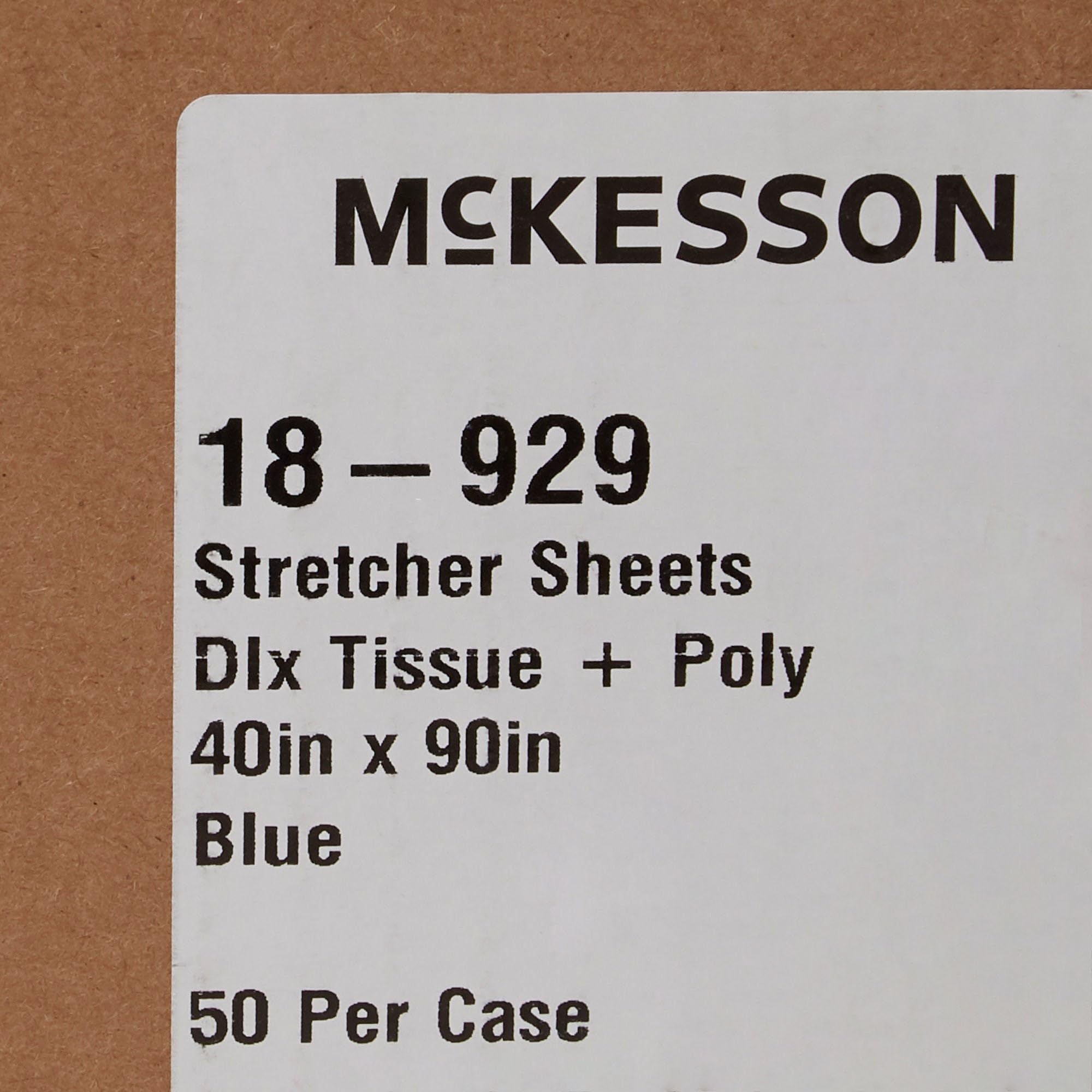 McKesson Sábana desechable para camilla azul 50 por estuche