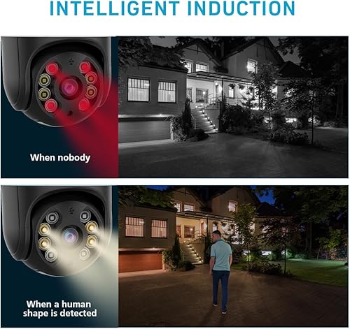 Miniatura 3 de ICSEE Cámara WiFi de seguridad 4K 8MP PTZ inalámbrica impermeable detección humana seguimiento automático CCTV con puerto de red, compatible con