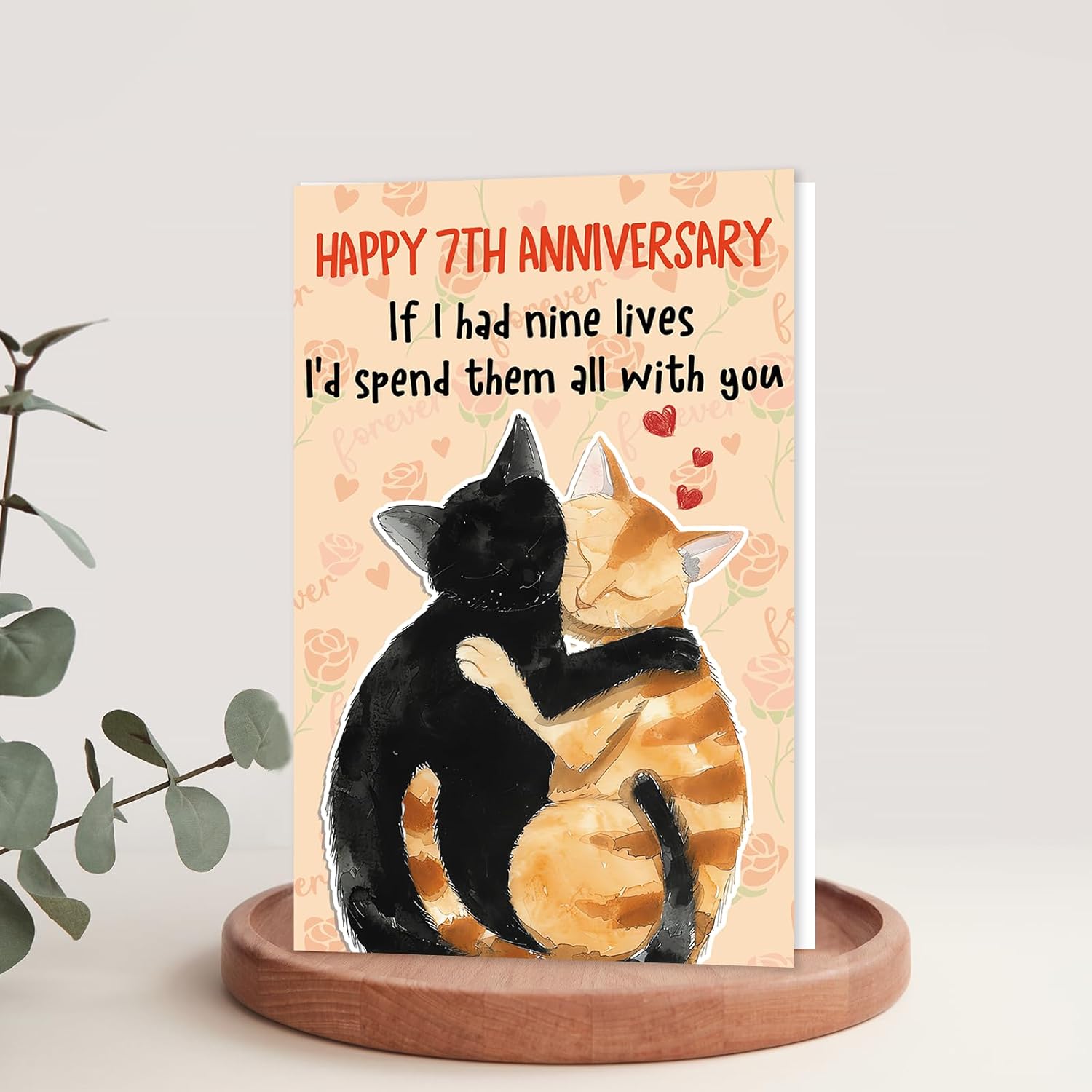 Funny 7th Anniversary Card for Women Men, Unique 7 Year Copper Anniversary Card Gifts for Him Her, Romantic 7th Weeding Card for Boyfriend Girlfriend Husband Wife - Image 6