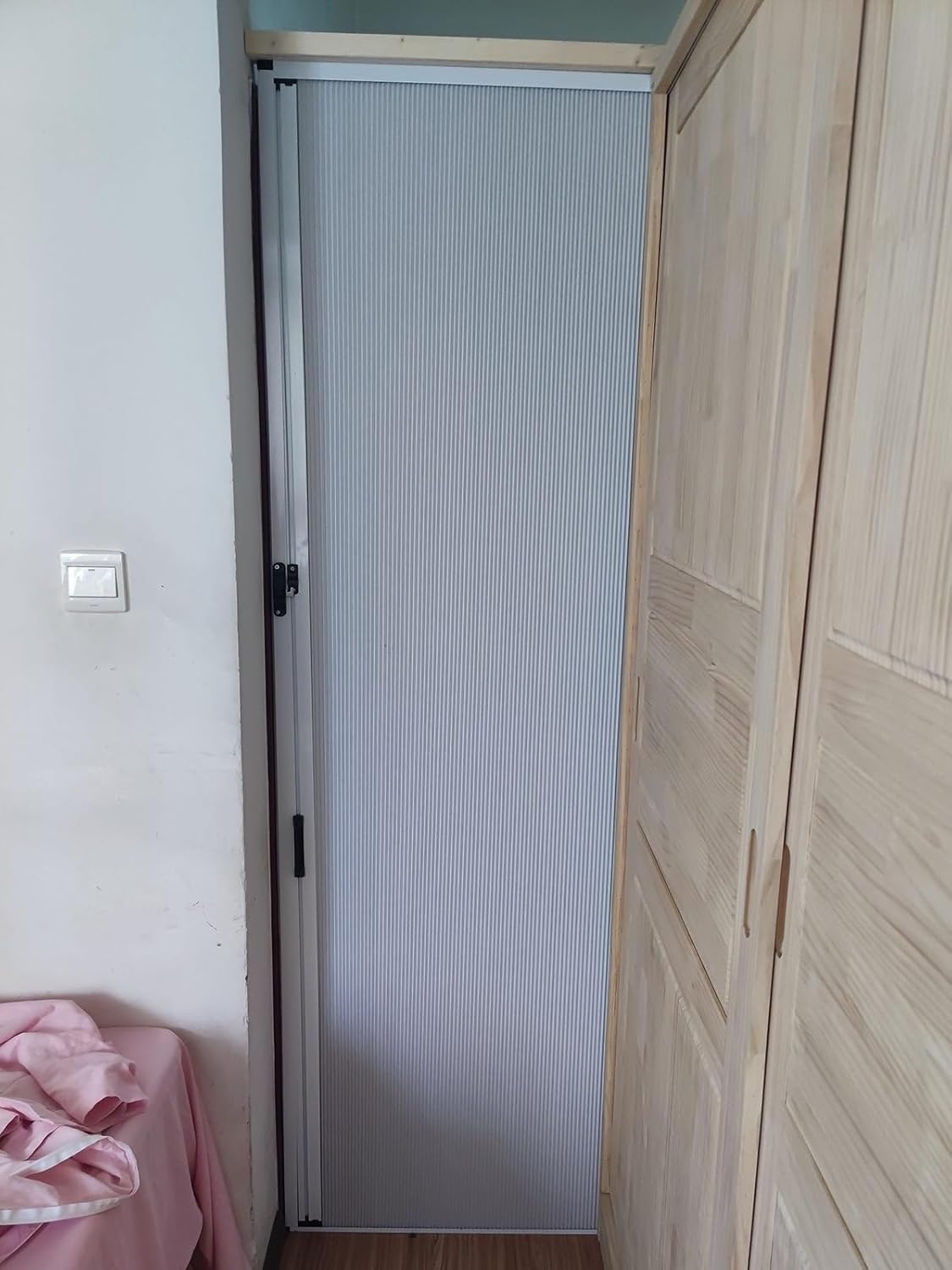 AVLLSO Folding closet doors No Drill Interior Sliding Door for Bathroom Toilet Kitchen Pantry, Customizable Fold Door(H 200cm,W 80cm)