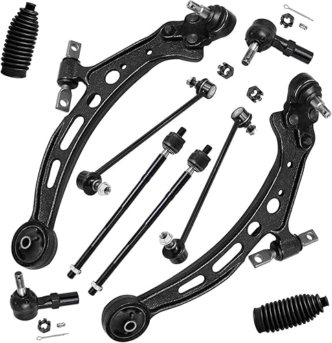 Miniatura 455 de Detroit Axle - Kit de suspensión frontal de 10 piezas para Chevy Trailblazer EXT GMC Envoy XL XUV Buick Rainier Isuzu Ascender Olds Bravada, brazos