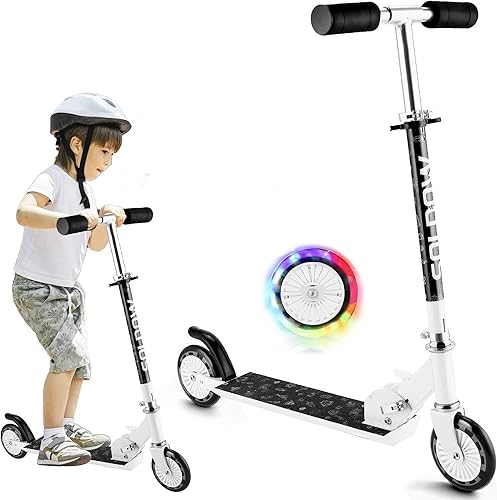 Aceshin Patinete para adultos, freno de mano de doble suspensión plegable con ruedas grandes, barras de mango altas ajustables que soportan 110