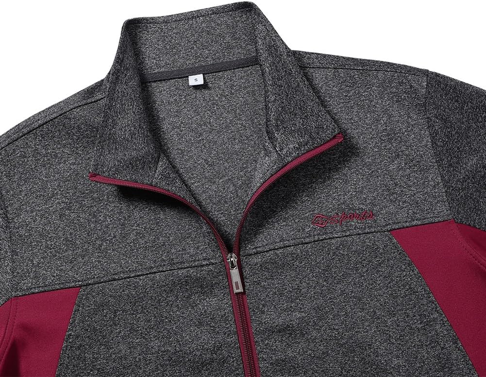 Men's Casual Athletic Tracksuit Long Sleeve Sweatsuit Set Full Zip Running Jacket and Pants 2 Piece Outfits