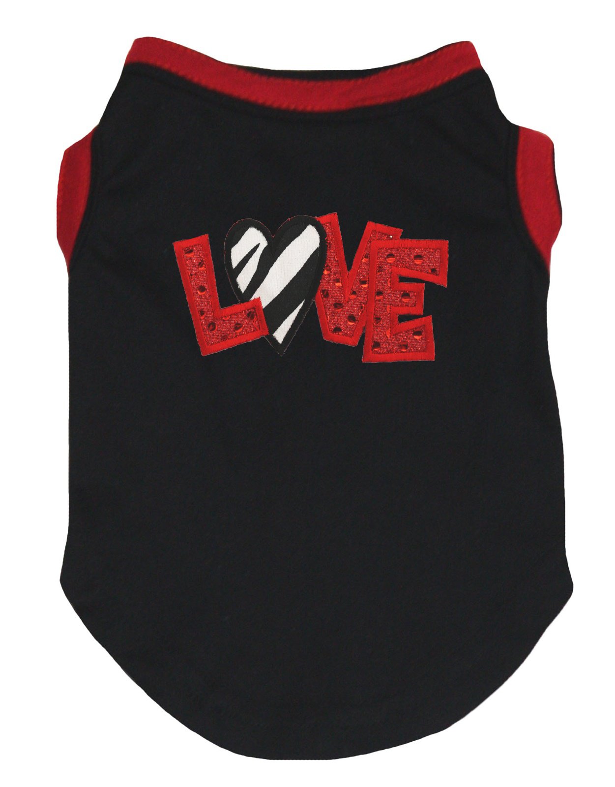Chemise pour chien Love Zebra noir XXL stretch vêtement pour grand canidé