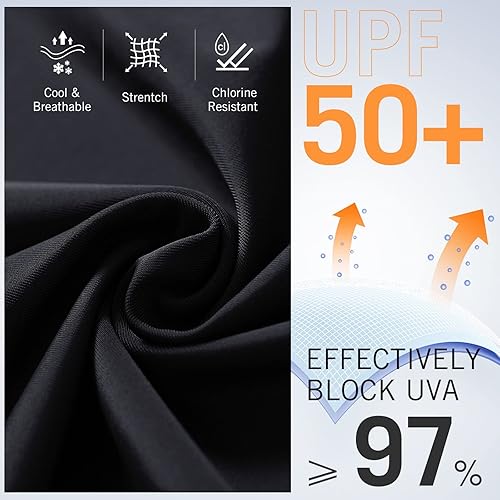 Vista 3 de BALEAF Women's 1228 Long Swim Shorts Swim Pants Upf50+ High Waisted Swim Capris with Pockets