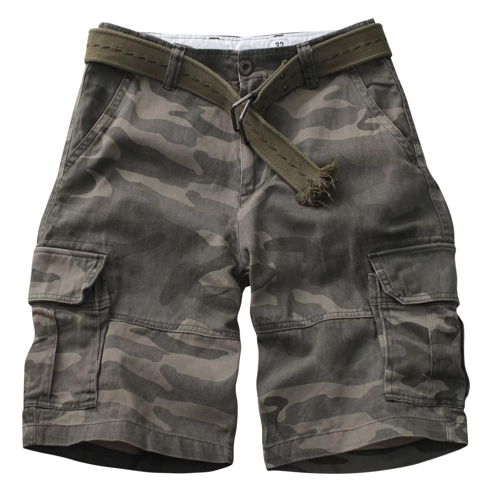 VATINNT Mens Cargo Shorts Casual Cotton Combat Shorts 8063 Army Camo 40