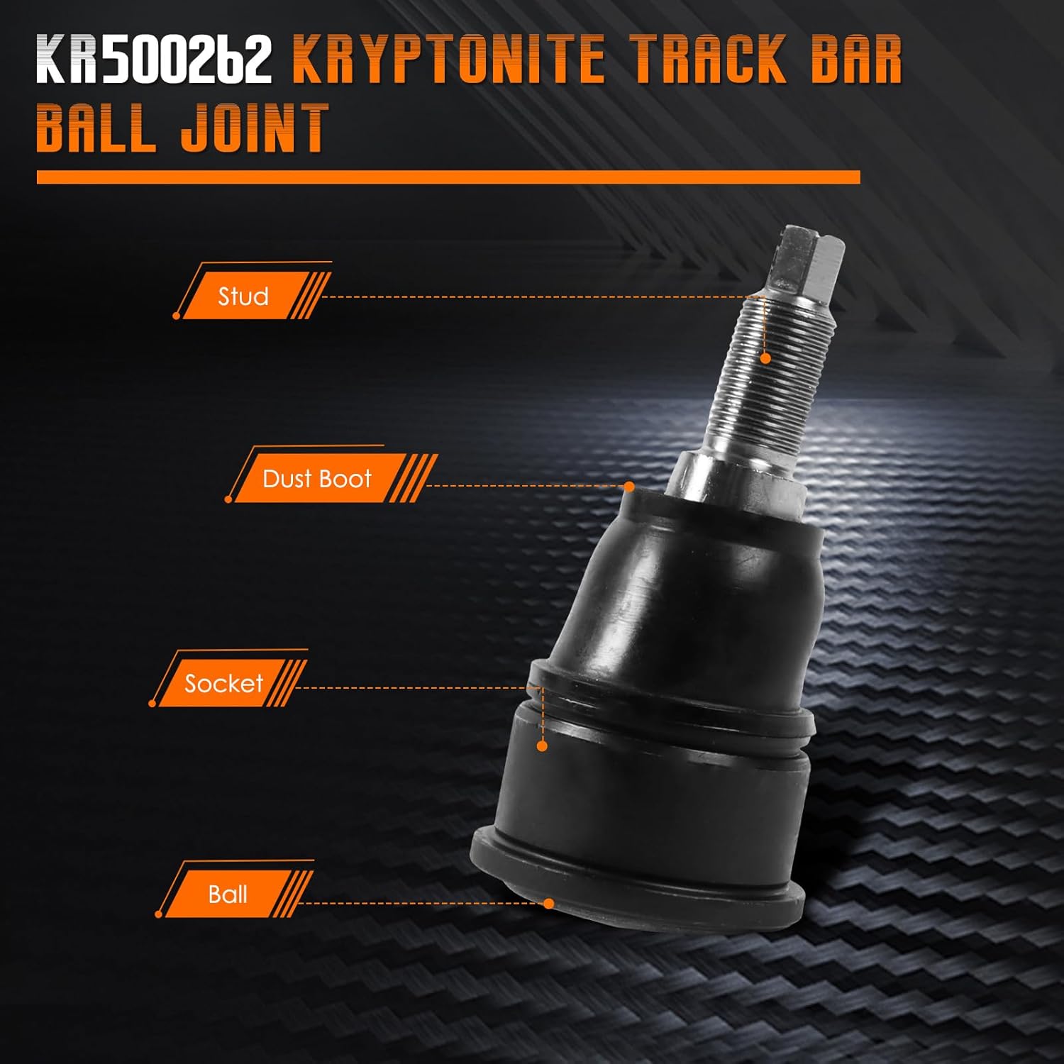 KR500262 Kryptonite Track Bar Ball Joint Replacement for F-250 F-350 Super Duty 2005-2020 4X4 Models