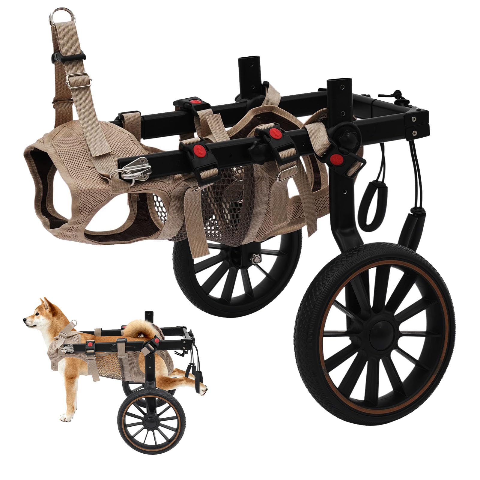 Silla de Ruedas para Perros Grandes con Patas Traseras, Ayuda A La Movilidad y Carrito para Mascotas Discapacitadas, Ideal para Rehabilitación de Piernas En Personas Mayores XL