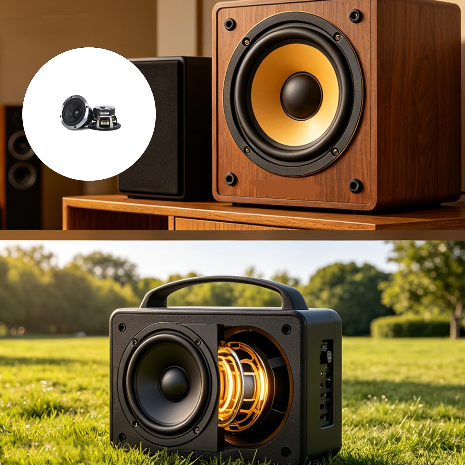 Altavoz magnético Externo de 4 Pulgadas, Amplia, 1 Pack