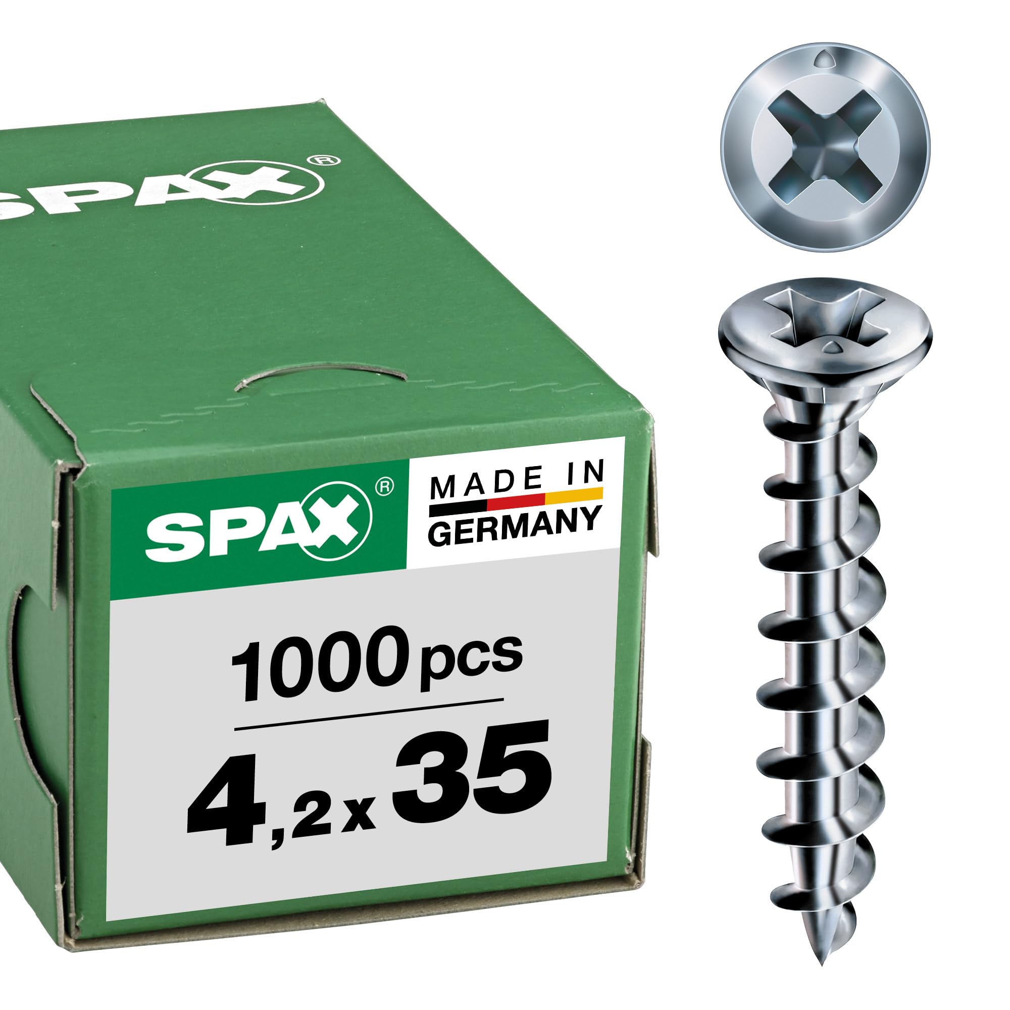 FEX-KS, 4,2 x 35 mm, 1000 Stück, Spezialgewinde, Senkkopf, Kreuzschlitz H2, Selbstbohrende Spitze, WIROX - 1411010400355