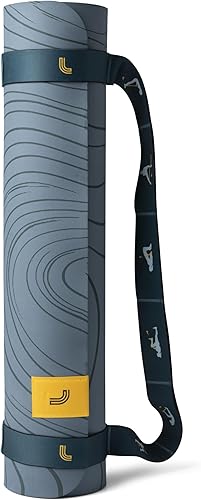 Lolë Prima - Esterilla de yoga de mármol con soporte de correa  Tapete de entrenamiento antideslizante texturizado de 0.197 in de grosor  Ideal para