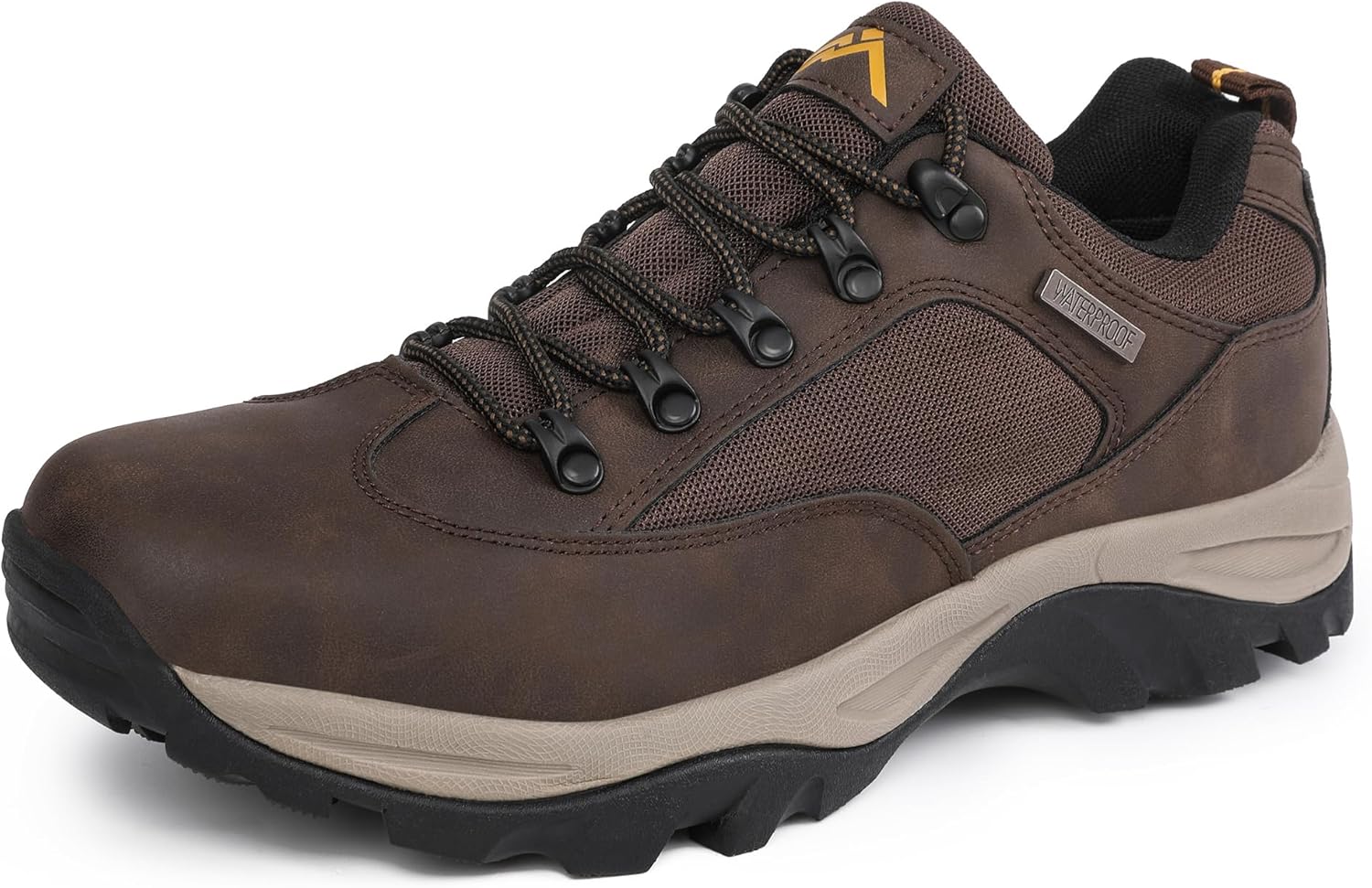 CC-Los Men's Waterproof Hiking Shoes Slip Resistant Work Shoes Durable Rubber Sole Outdoor Trekking Daily Work Size 7-13.5