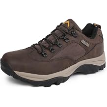 CC-Los Mens Waterproof Hiking Boots Non Slip Lightweight Mid Top Ankle Breathable Trekking Shoes for Outdoor Camping
