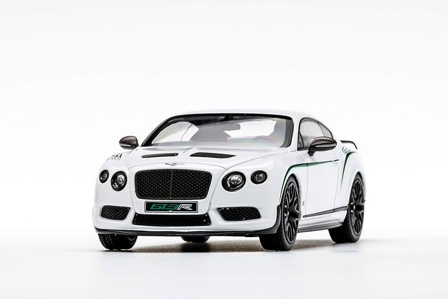 1/18 Bentley Continental GT3-R ホワイト Almost Real Bentley Continental GT3-R White 1:18 Diecast Car