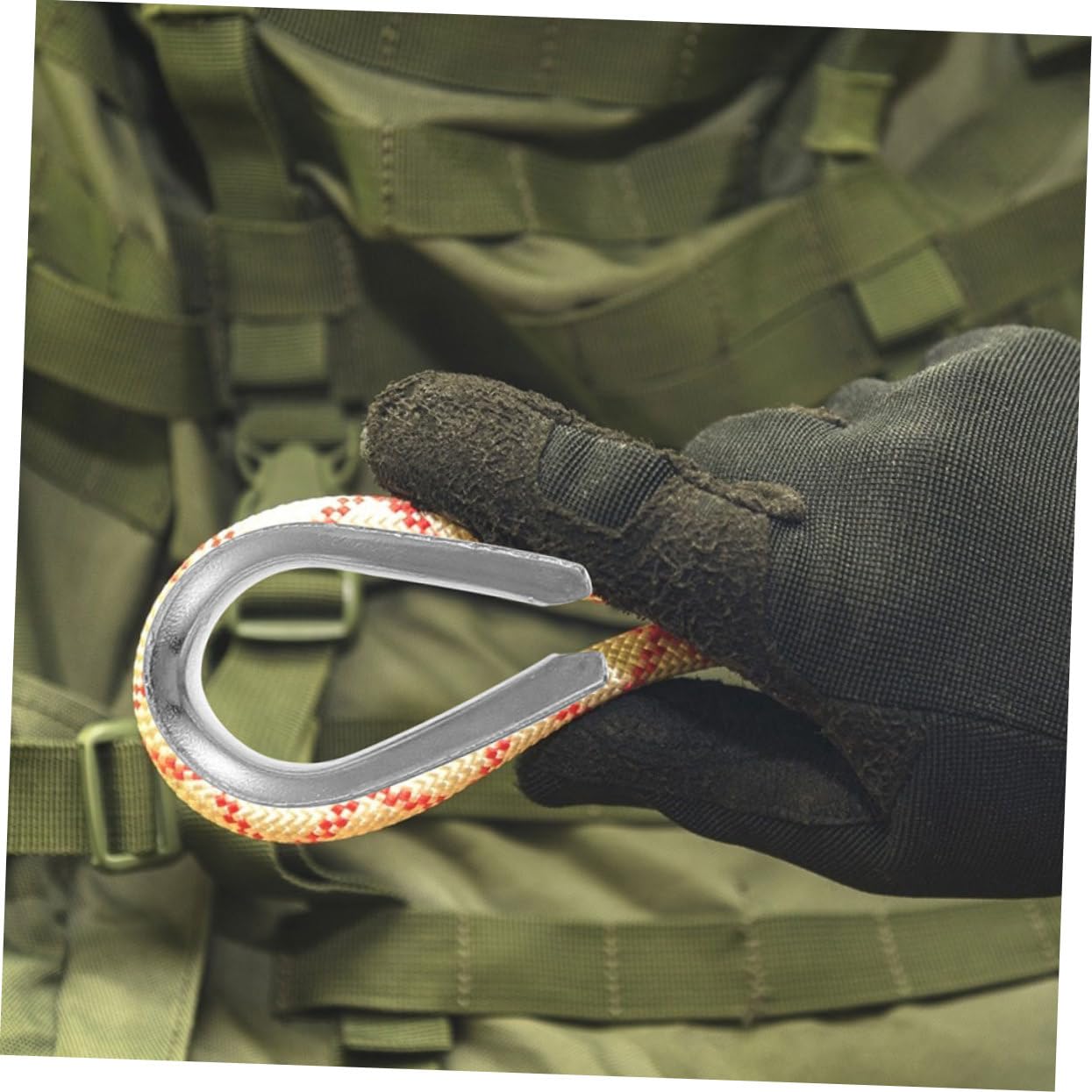 MUCKLILY 304 Stainless Steel Wire Rope Thimble Loop Rope Thimble for Rigging Triangular Protection Ring