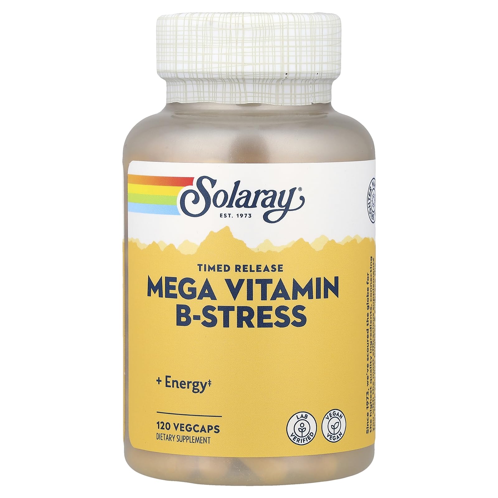 Solaray Mega B Stress Two Stage Timed Release Supplement, 120 Count