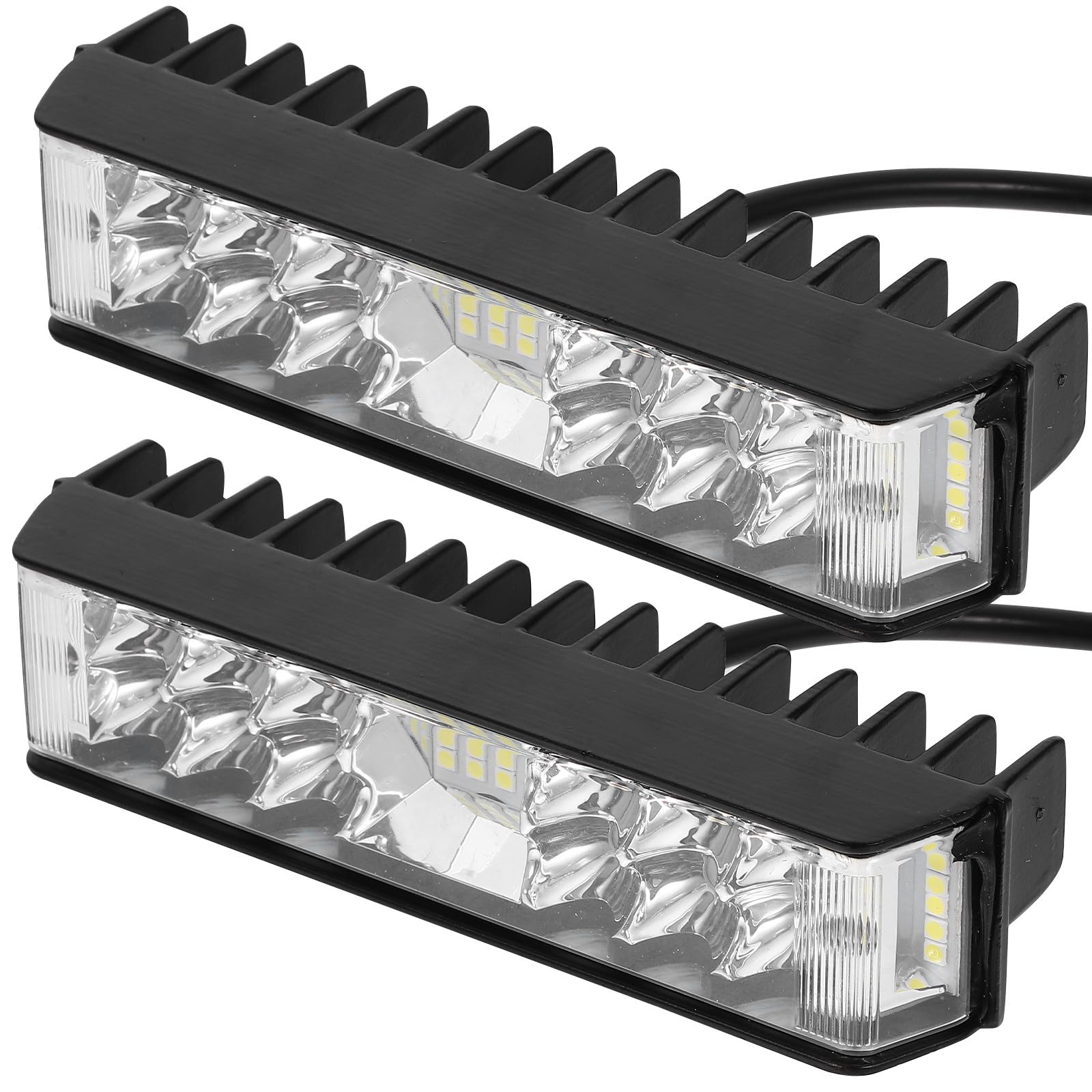 NUOBESTY Luces Delanteras en Paseos Nocturnos en Aleación de Aluminio Doble Modo de Luz para Mayor Seguridad para Motocicleta y Condiciones Climáticas Variables