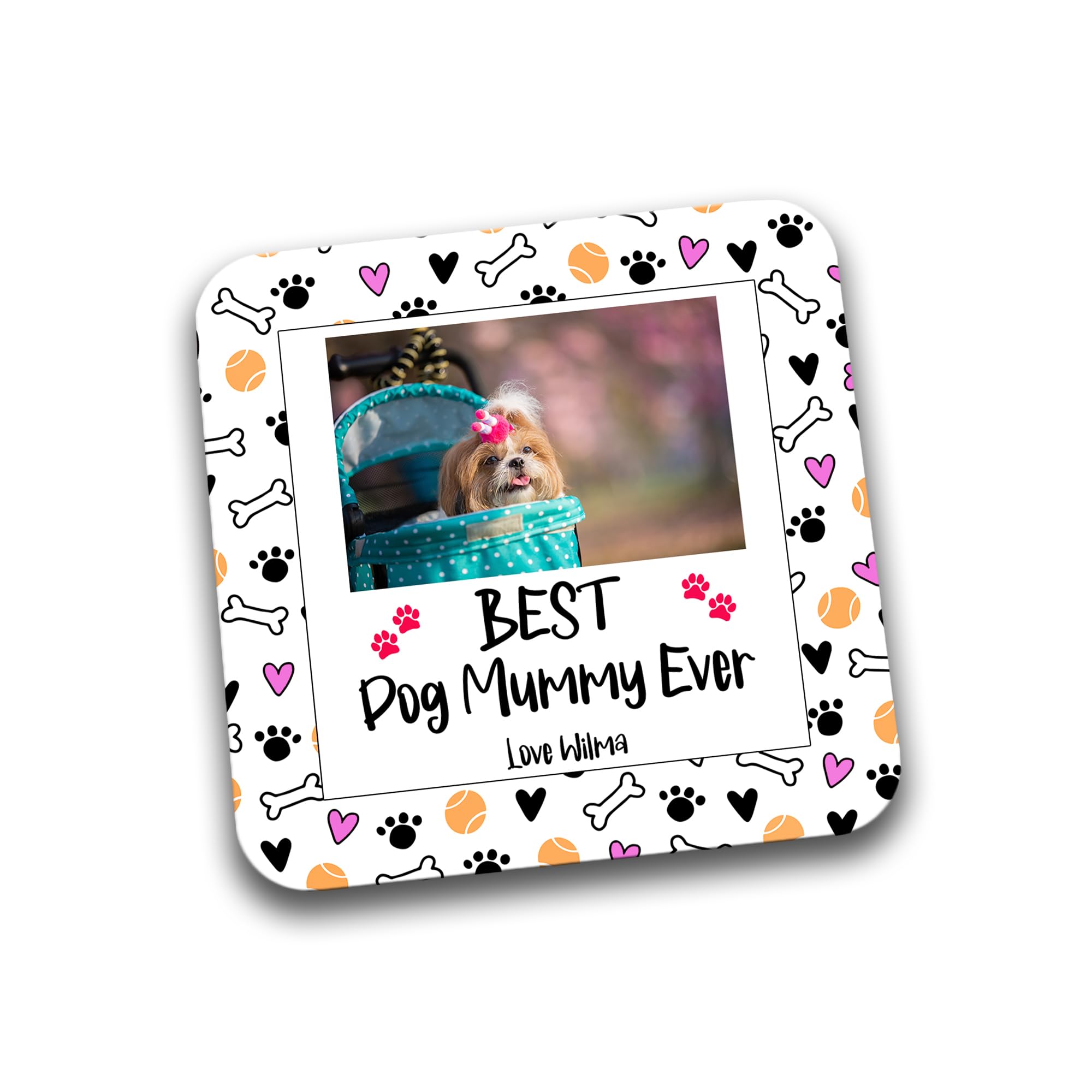 Rib Ticklerz - Personalised Coaster Funny Gifts From The Dog Best Dog Mummy Ever Gifts Mother's Day Present Dog Mum Birthday Gifts Add Any Photo Dog Lover - DC192