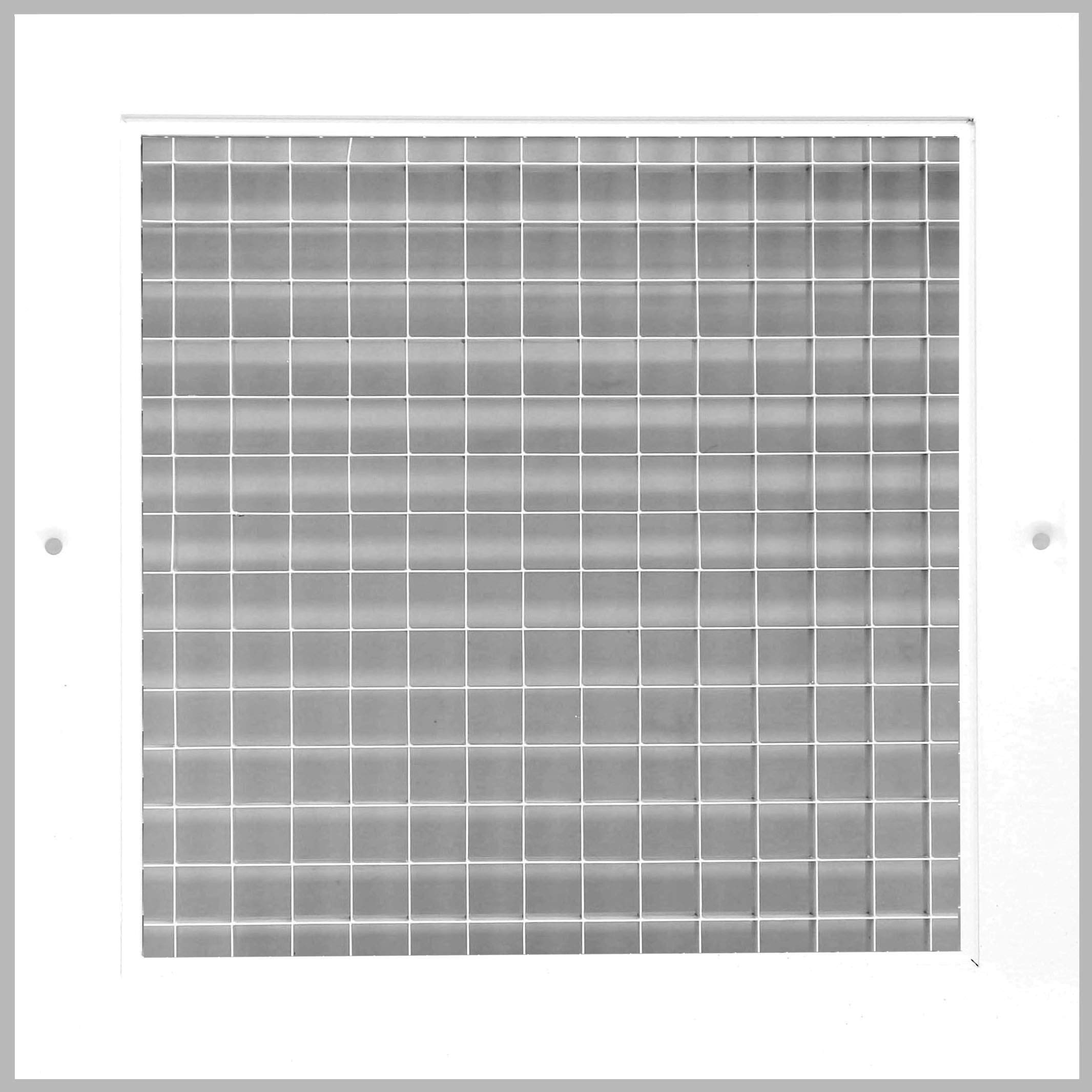 8" x 8" Cube Core Eggcrate Return Air Grille - Aluminum Rust Proof - HVAC Vent Duct Cover - White [Outer Dimensions: 9.75 X 9.75]