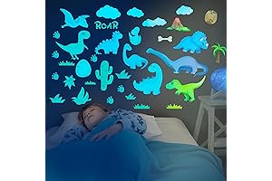 Glow-in-the-Dark Dinosaur Decals: Illuminate Your Toddler's Room