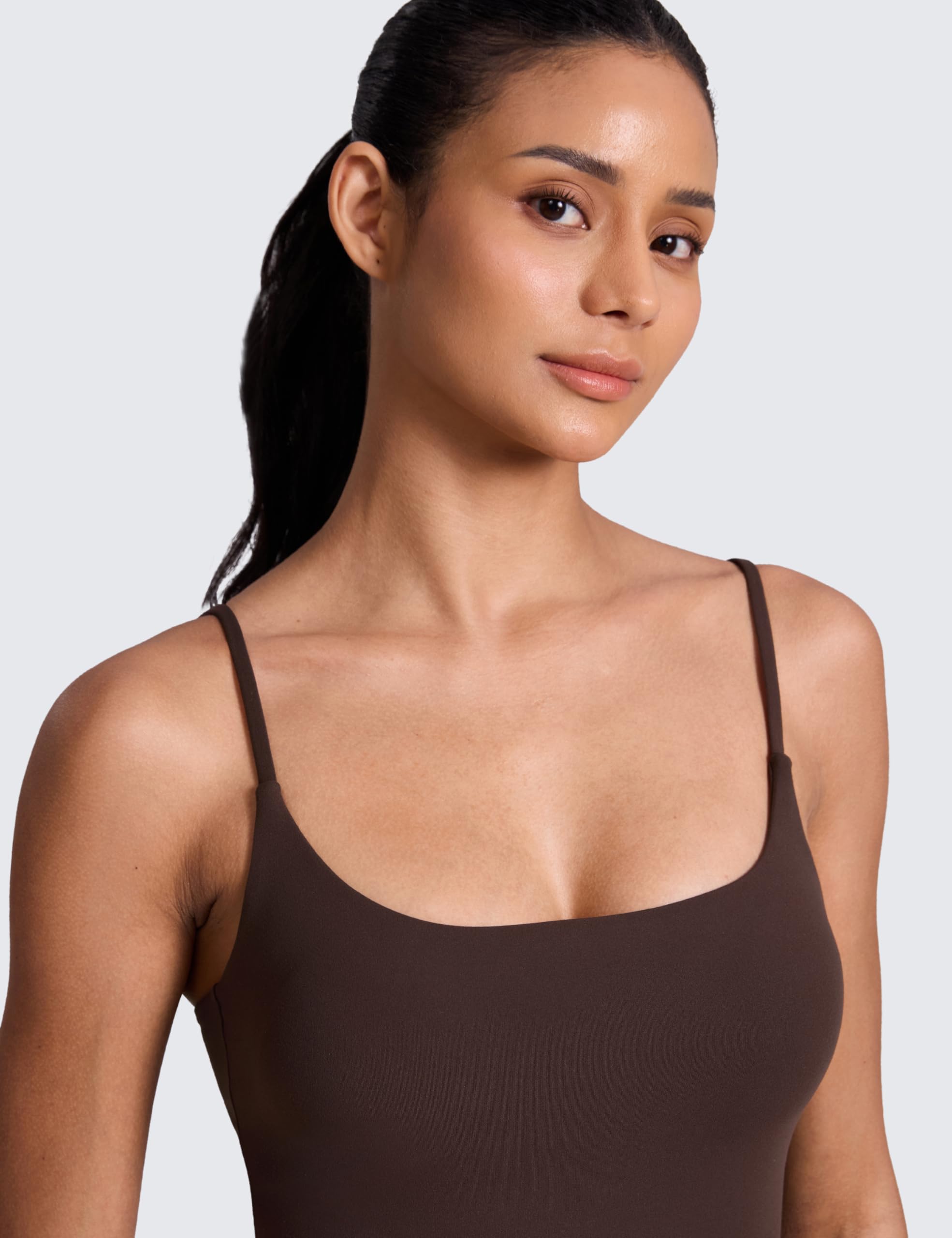 CRZ YOGA Butterlift Mujer Cuello Redondo Línea Larga Sujetador Deportivo Espalda en U Crop Top