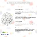 Mystic Toy Store 20 Pcs Confetti Balloons for Birthday Decoration Kit Silver Boys Girls Kids Men Women Pack Items Itm Set Pre Filled Transparent Confetti Balloons gallery image