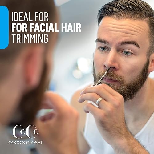 Miniatura 7 de Cocos - Tijeras profesionales para el cabello tijeras de peluquero y cejas tijeras de corte de pelo pequeñas afiladas para hombres o mujeres bigote