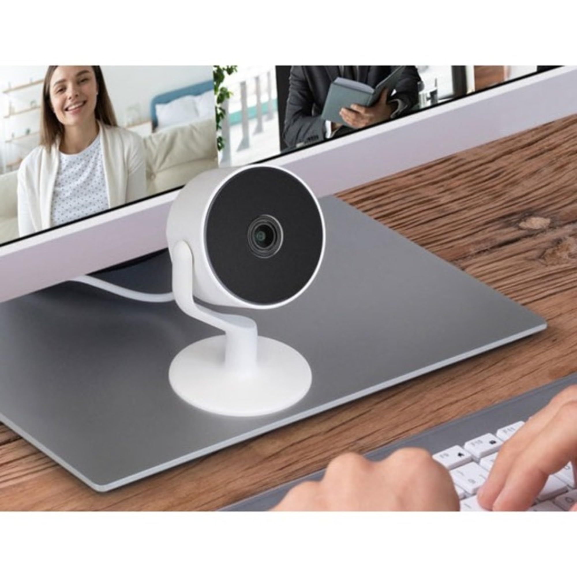 Aluratek Cámara Web portátil Full HD 1080p USB con Enfoque automático, Requiere Soporte de micrófono (AWC02F)