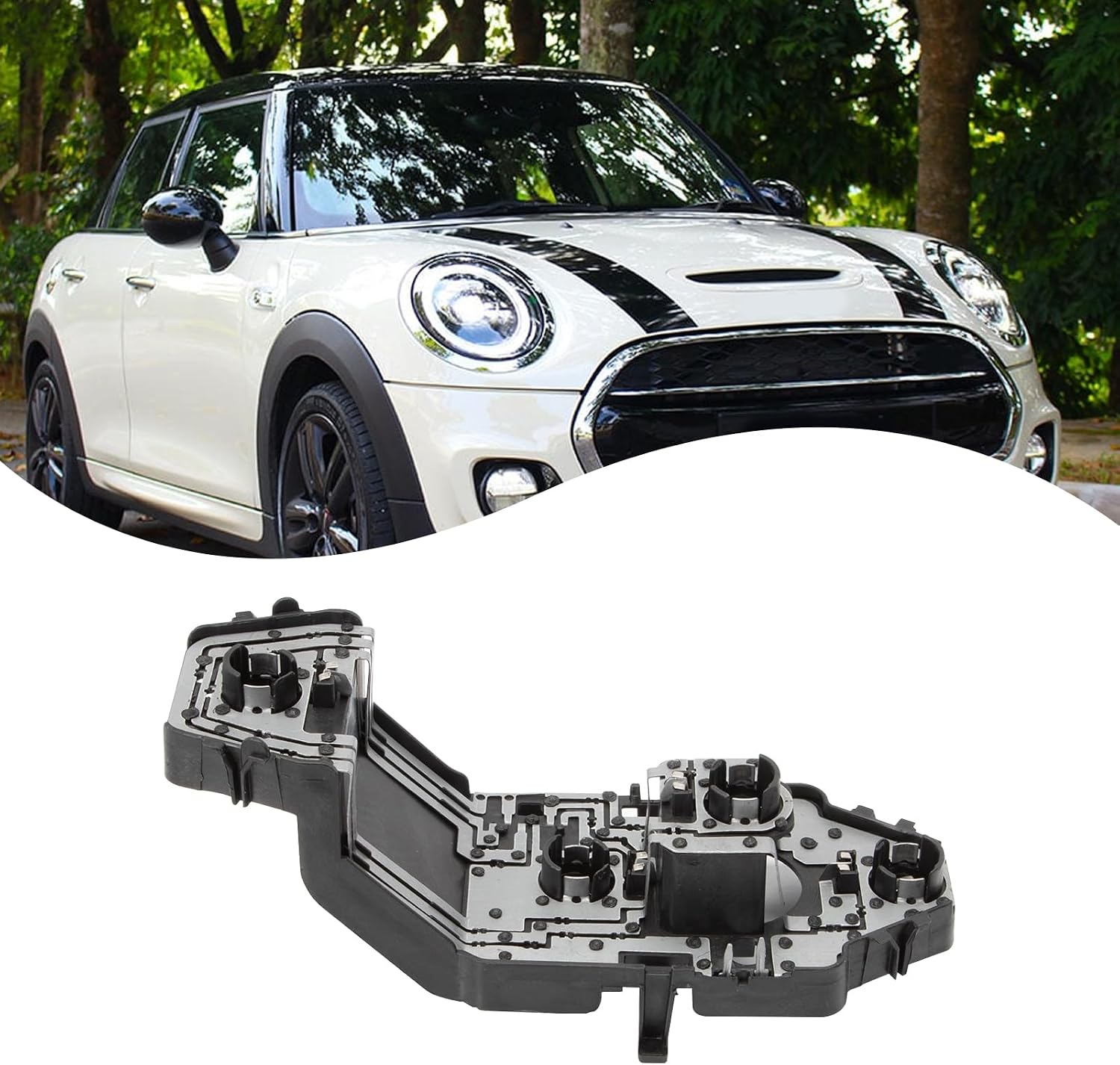 Tail Light Assembly Holder Bracket for Mini Cooper F55 F56 F57 1.2T 1.5T 2.0T - Rear Lamp Housing Socket with Plug & 4 Bulbs - Passenger and Driver Side - OEM #63217361305