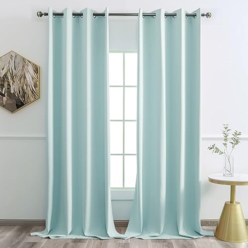 Miniatura 13 de YGO Cortinas opacas lilas para oscurecer la habitación de las niñas, con aislamiento térmico, paneles de cortina para sala de estar, para