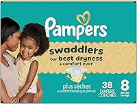 Vista 15 de Pampers Swaddlers - Pañales desechables muy suaves para bebé talla 8, 38