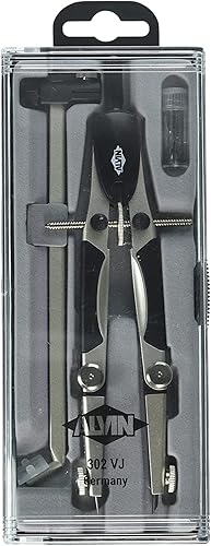 ALVIN 302VJ - Juego de barras de brújula introductoria de arco de velocidad, kit de geometría e ingeniería, herramientas de dibujo y arquitectura,