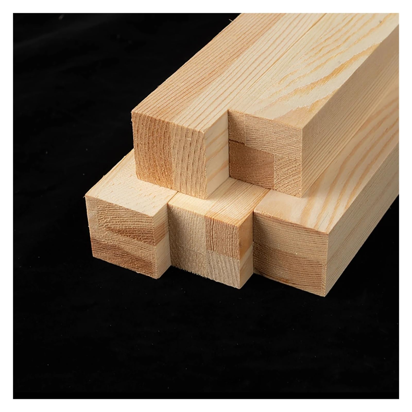 Drewniane gładkie pręty Kwadratowe paski drewna sosnowego 5x5mm do 25x25mm 330mm Opakowanie 15 sztuk