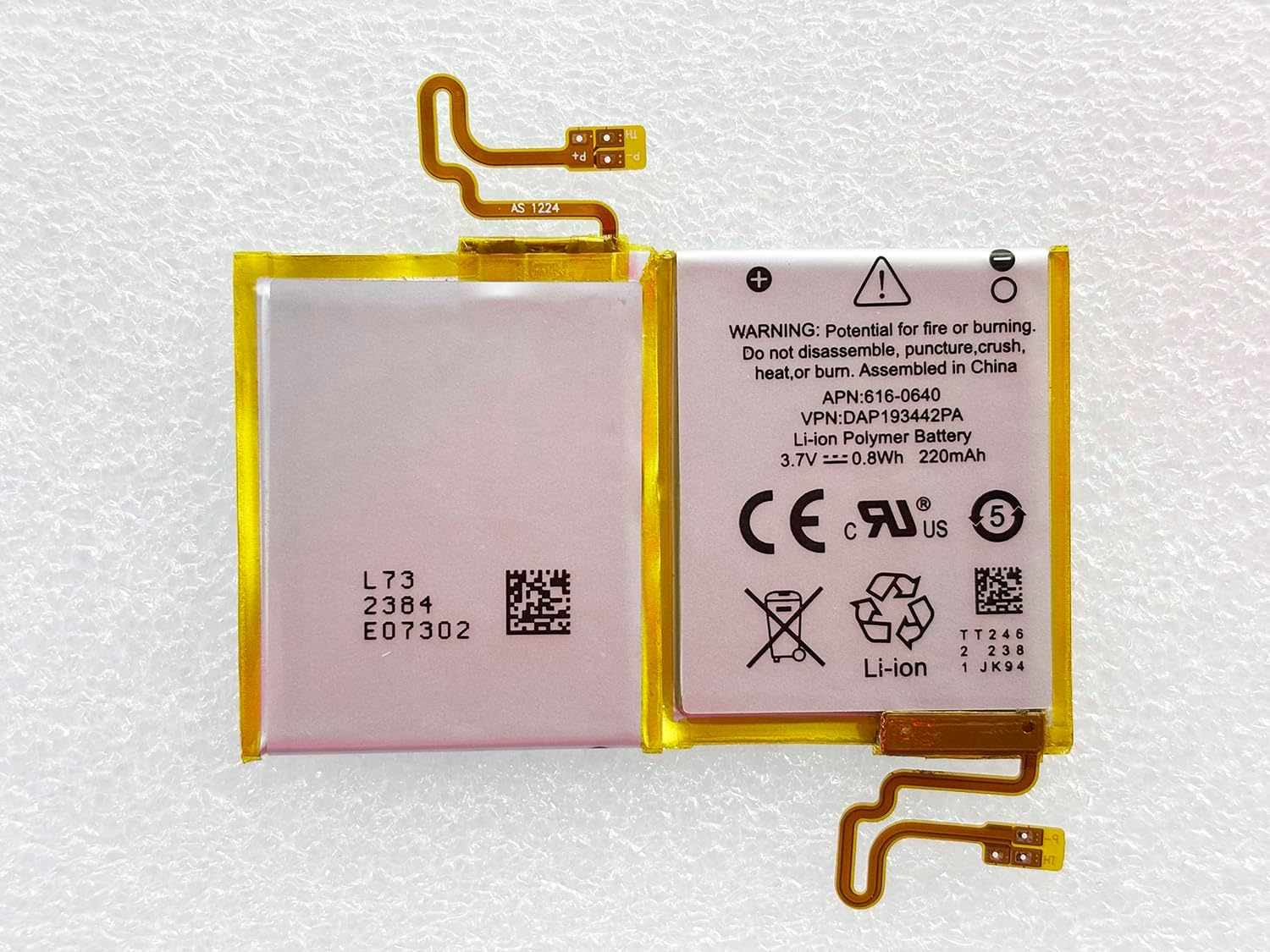 616-0640 Replacement Battery Compatible with iPod Nano 7 7G 7th GEN A1446 16GB MB903LLA MP3 MP4 Player Accessories 0.8Wh 3.7V Portable Internal Player Battery with Tools