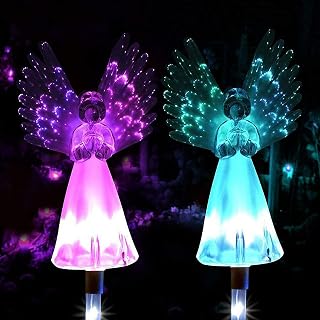 Solar Angel Garden Stake Lights, Outdoor Decorative Solar Light, Waterproof Solar Landscape Light Solar Powered Pathway Garden Stake Light for Patio, Lawn, Yard Decoration