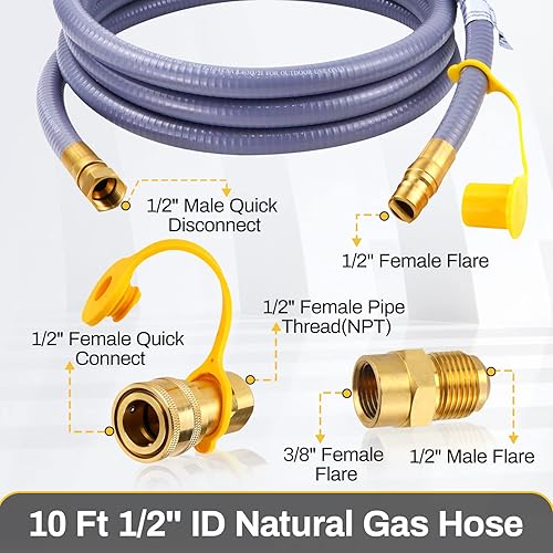 Miniatura 2 de 97352 98523 Kit de conversión de gas natural compatible con parrillas Monument Grills modelo 41847NG 77352NG y Denali 605, convierte tu parrilla de